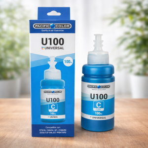 Tinta Universal Cyan U100 100 ml Compatible con Impresoras Inkjet