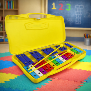 Metalófono Xilófono Metálico Hendrix 25 Notas | Instrumento Musical Educativo Infantil