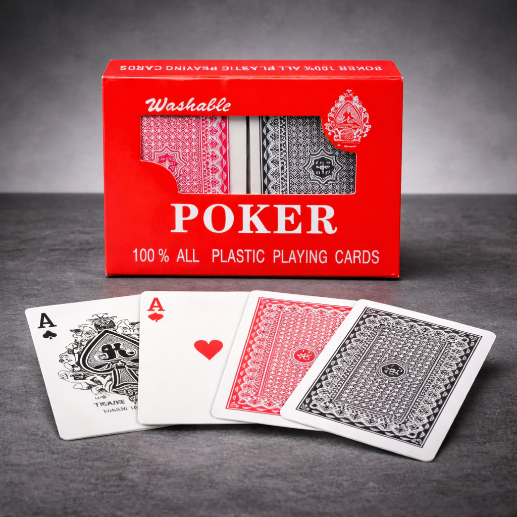 Baraja de Cartas Poker 100% Plástico Lavables – Uso Escolar y Educativo