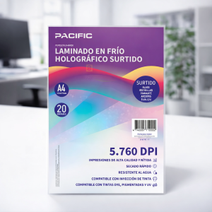 Laminado en Frío Holográfico Surtido PACIFIC A4 (20 Hojas) – Protección y Acabado para Impresiones, Stickers y Manualidades